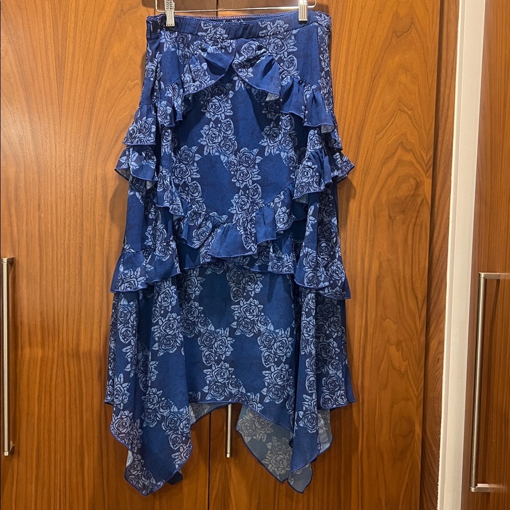 RARE Section 119 x Grateful Dead Ruffled Stealie Rose Midi Skirt